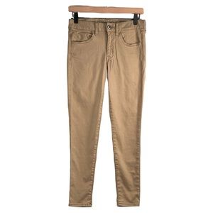 American Eagle Khaki Jegging Super Super Stretch Size 6 Short